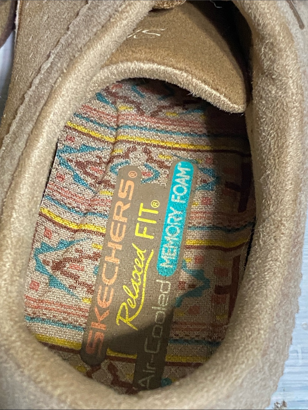 Skechers Relaxed fit Tan Suede Lace Up Shoes Women’s Size 7.5 - Picture 8 of 11